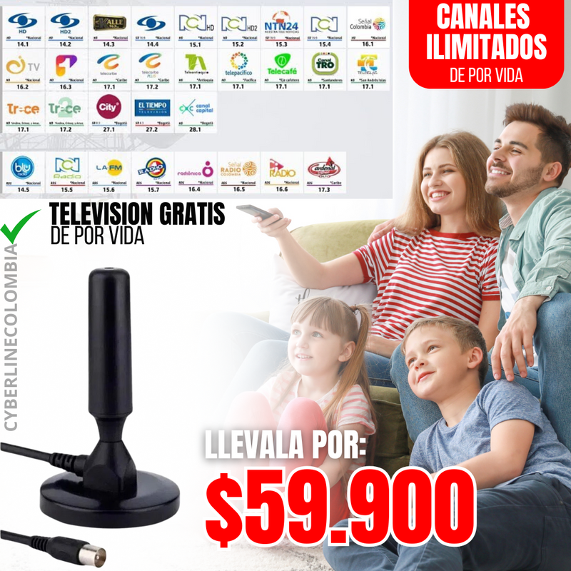 Antena Portátil TDT 4K UHD 2025 - Obtén canales ilimitados De Por Vida