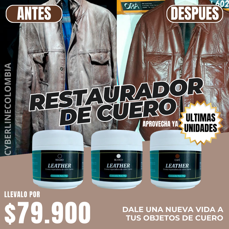 Restaurador De Cuero 50 Gr - ¡Devuelve la vida y el Brillo a tus artículos!